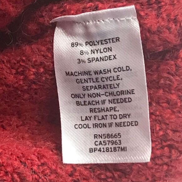 BP. Candy Red Cable Knit Turtleneck Sweater N0448 - Picture 7 of 8